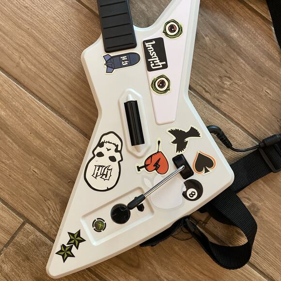 Xbox 360 Wired Guitar Hero Gibson X-Plorer Xplorer Controller RedOctane 95055 - Picture 2 of 10